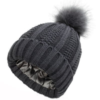 Satinova - Czapka Zimowa Pom Satynowa Podszewka