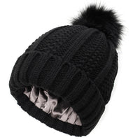 Satinova - Czapka Zimowa Pom Satynowa Podszewka