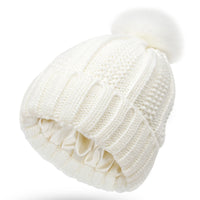 Satinova - Czapka Zimowa Pom Satynowa Podszewka